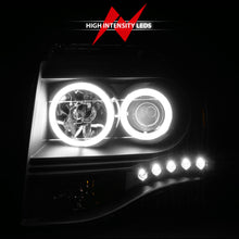 Load image into Gallery viewer, 0714-Expedition-Headlights-Black-Clear-Projector-With-Amber-DriverPassenger