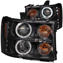 Load image into Gallery viewer, 0714-Sierra-25003500-Projector-Headlights-WHalosblackClear-DrivePass