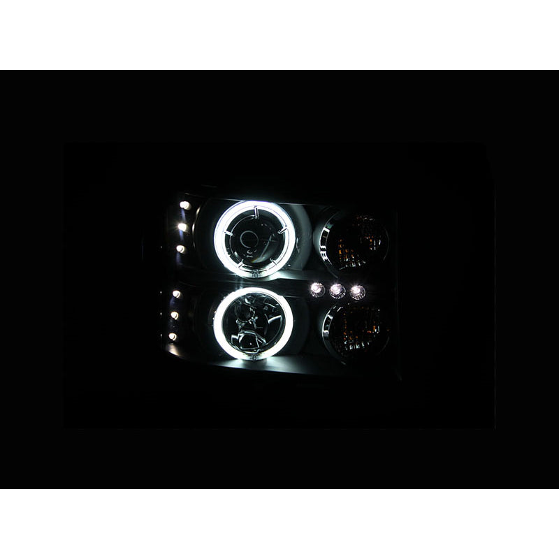 0714-Sierra-25003500-Projector-Headlights-WHalosblackClear-DrivePass