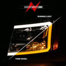 Load image into Gallery viewer, 0714-TahoeSuburbanAvalanche-Projector-Headlights-WPlank-Style-Design-Chrome-WAmber