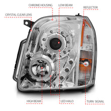 Load image into Gallery viewer, 0714-YukonYukon-XlDenali-Projector-Halo-Chrome-Clear-Amber(Ccfl)Headlight-DrivePass