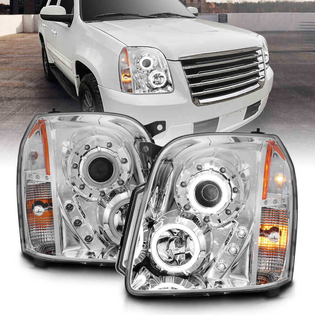0714-YukonYukon-XlDenali-Projector-Halo-Chrome-Clear-Amber(Ccfl)Headlight-DrivePass