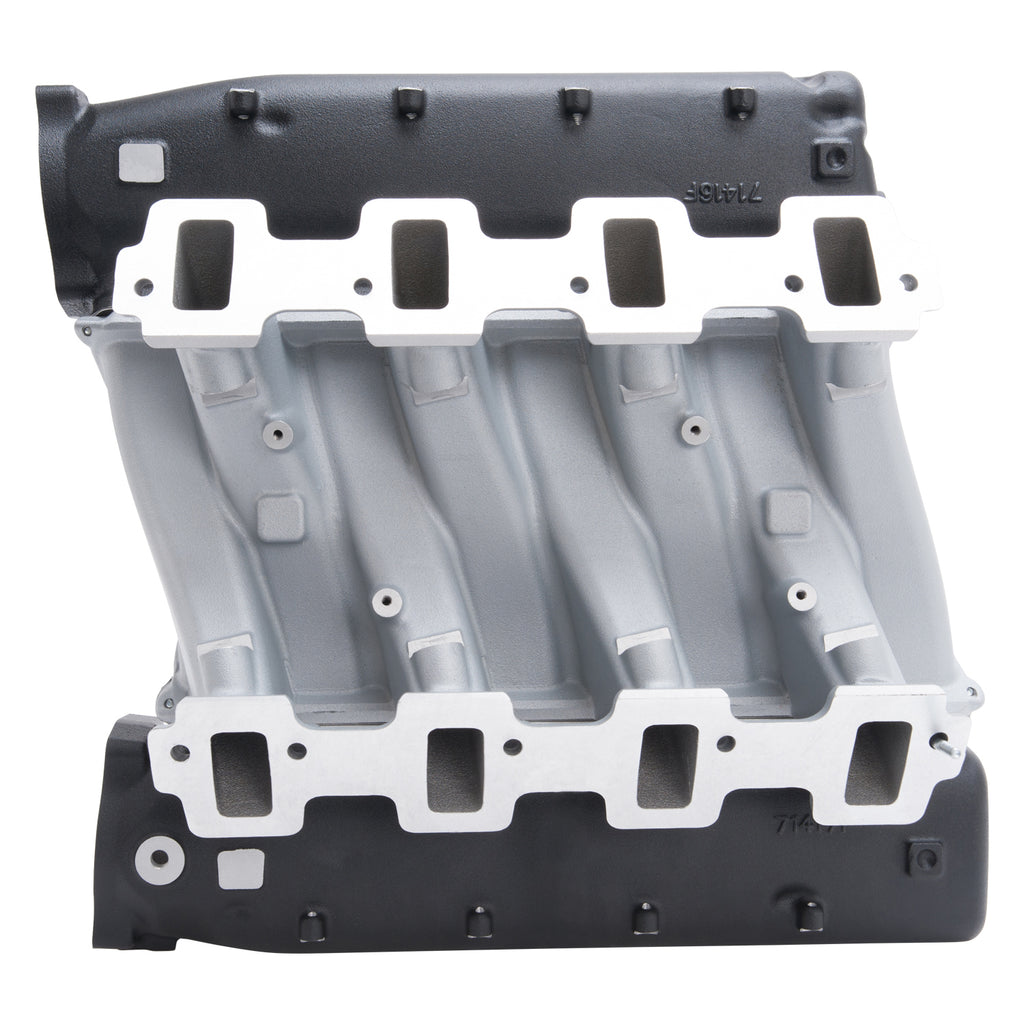 Edelbrock 71413 Cross-Ram Small Block Chevy LS3 Black Intake Manifold for Select Cadillac Escalade, Cadillac Escalade ESV, Cadillac Escalade EXT, Chevrolet Avalanche, Chevrolet Camaro, Chevrolet Corvette, Chevrolet SS, Chevrolet Silverado 1500, Chevrolet