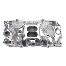 Load image into Gallery viewer, Edelbrock 75611 RPM Air-Gap Big Block Chevy 2-O Polished Intake Manifold for Select Chevrolet Bel Air, Chevrolet Biscayne, Chevrolet Blazer, Chevrolet Brookwood, Chevrolet C10, Chevrolet C10 Pickup, Chevrolet C10 Suburban, Chevrolet C20, Chevrolet C20