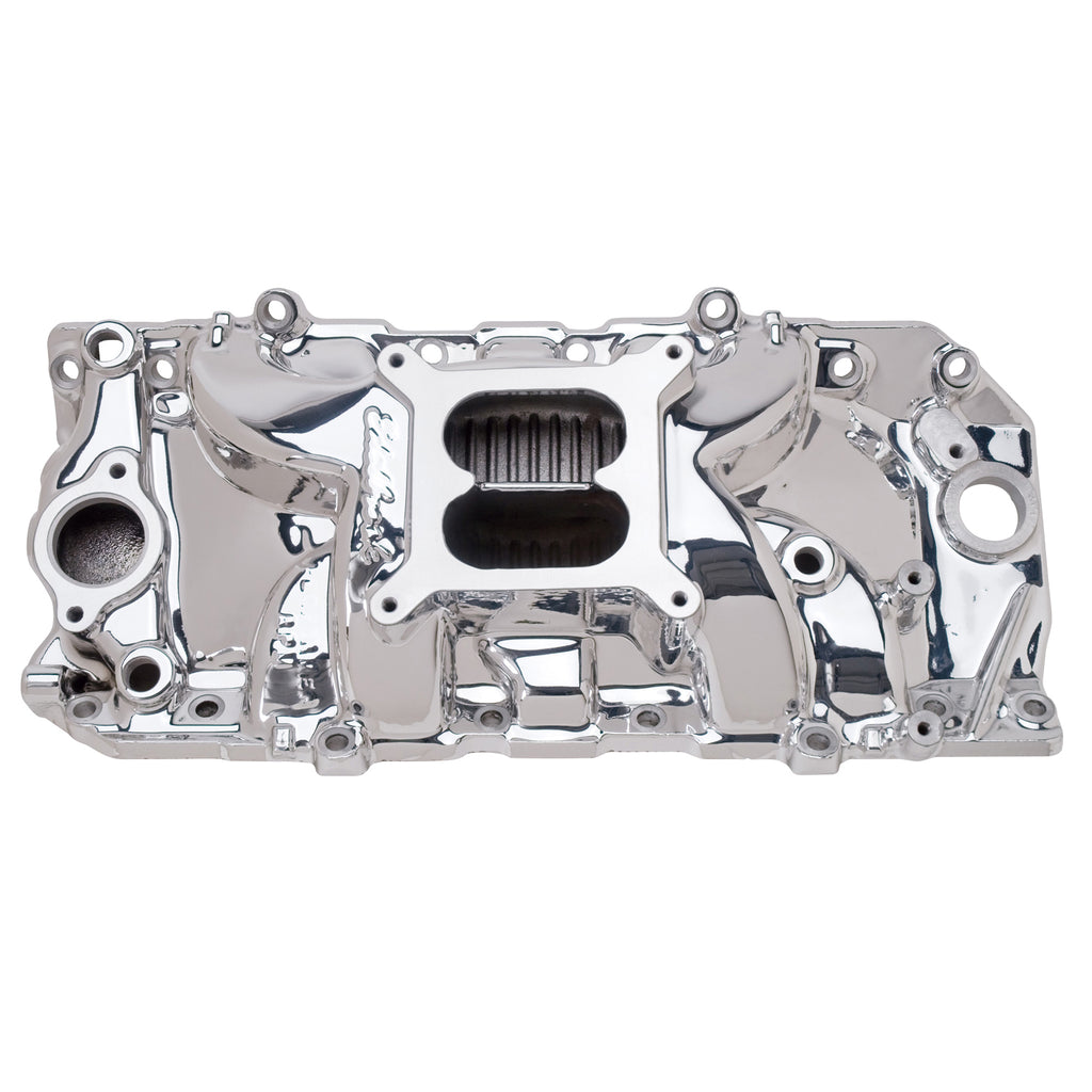 Edelbrock 71614 Engine Intake Manifold for Select Chevrolet Bel Air, Chevrolet Biscayne, Chevrolet Blazer, Chevrolet Brookwood, Chevrolet C10, Chevrolet C10 Pickup, Chevrolet C10 Suburban, Chevrolet C20, Chevrolet C20 Pickup, Chevrolet C20 Suburban,