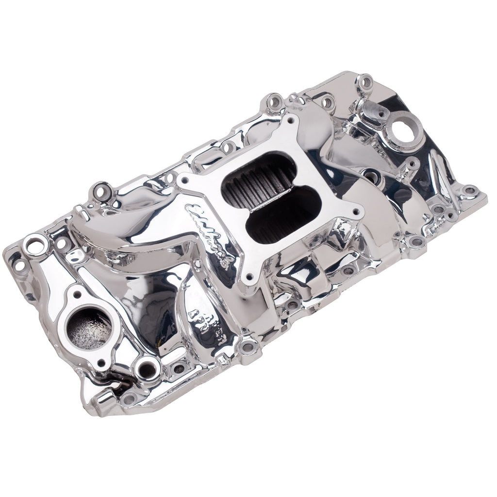 Edelbrock 71614 Engine Intake Manifold for Select Chevrolet Bel Air, Chevrolet Biscayne, Chevrolet Blazer, Chevrolet Brookwood, Chevrolet C10, Chevrolet C10 Pickup, Chevrolet C10 Suburban, Chevrolet C20, Chevrolet C20 Pickup, Chevrolet C20 Suburban,