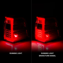 Load image into Gallery viewer, 0717-Expedition-Led-Tail-Lights-WLight-Bar-Sequential-Chrome-Housing-RedClear-Lens