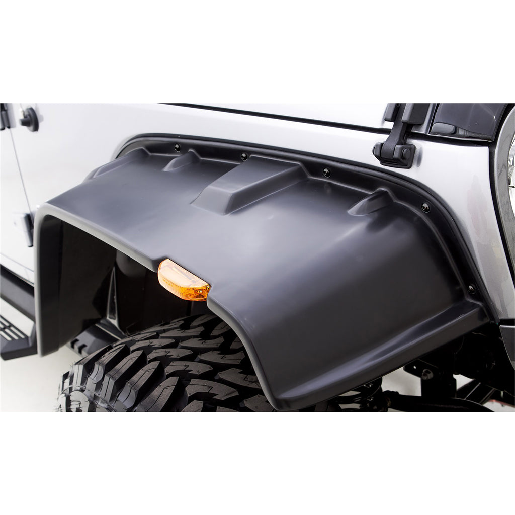 0718-Wrangler-2Wd4Wd-Fx-Flat-Style-4Pc-Smooth-Fender-Flares-Ss-Bolts