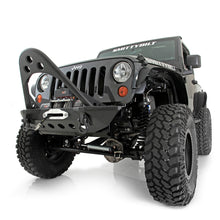 Load image into Gallery viewer, 0718-Wrangler-Jk-24-Dr-Src-Front-Stinger-Bumper-WDring-Mounts;-Black-Textured