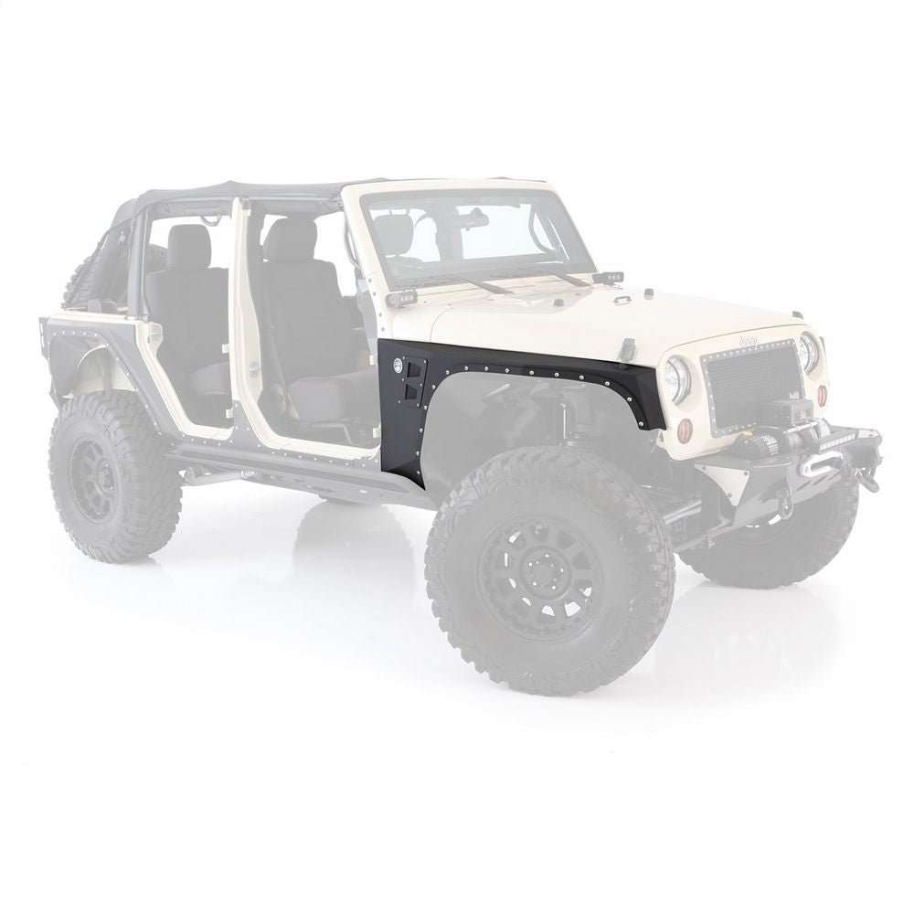 0718-Wrangler-Jk-24-Dr-Xrc-Front-Fenders-Armor;-Sold-As-Pair;-Black-Textured