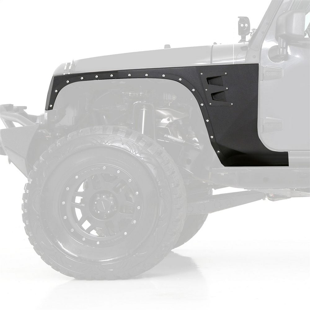 0718-Wrangler-Jk-24-Dr-Xrc-Front-Fenders-Armor;-Sold-As-Pair;-Black-Textured