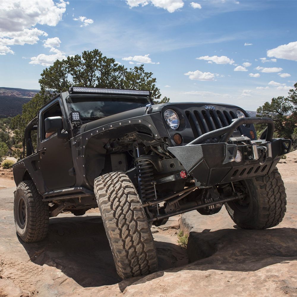 0718-Wrangler-Jk-24-Dr-Xrc-Front-Fenders-Armor;-Sold-As-Pair;-Black-Textured