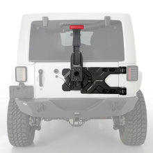 Load image into Gallery viewer, 0718-Wrangler-Jk-24Dr-Pivot-Heavyduty-Oversize-Tire-Carrier;-Black