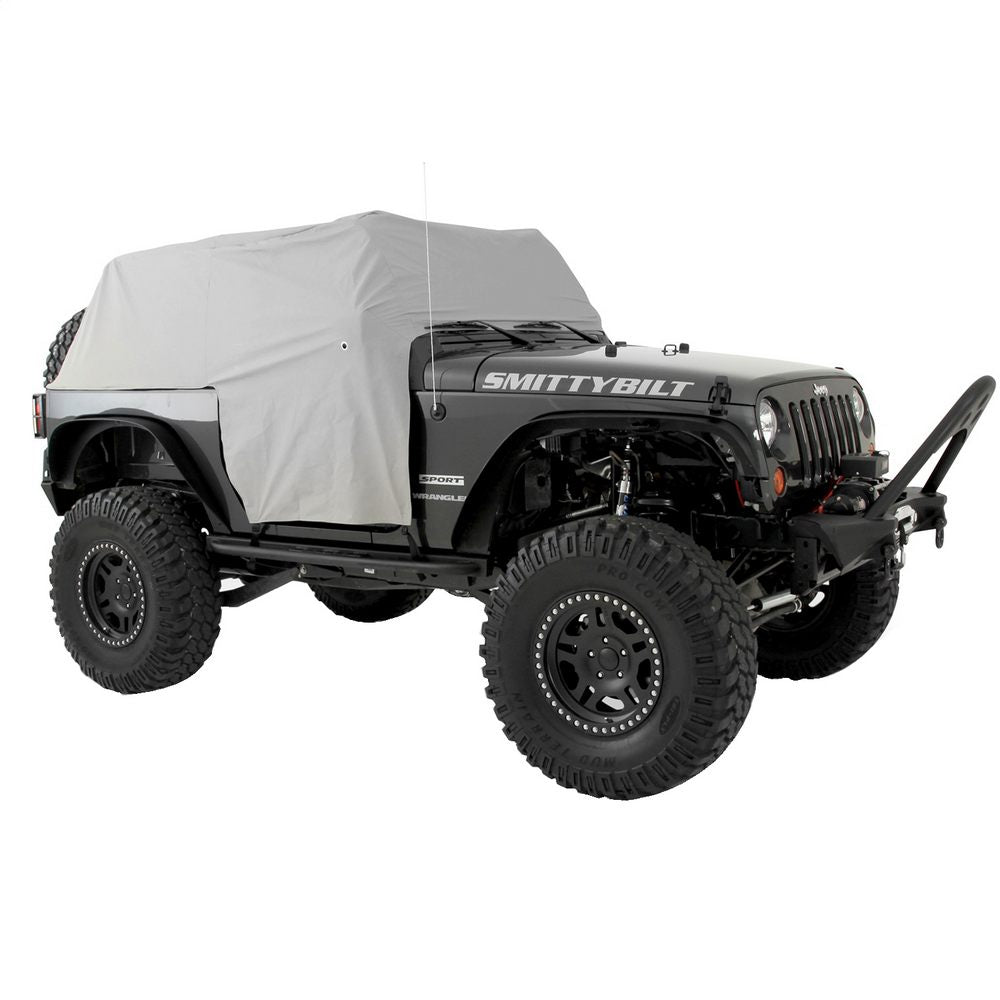 0718-Wrangler-Jk-2Dr-Waterresistant-Cab-Cover-WDoor-Flaps;-Gray