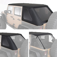 Load image into Gallery viewer, 0718-Wrangler-Jk-4Dr-Bowless-Combo-Top-WTinted-Windows-WNo-Upper-Doors;-Prot3k-Black