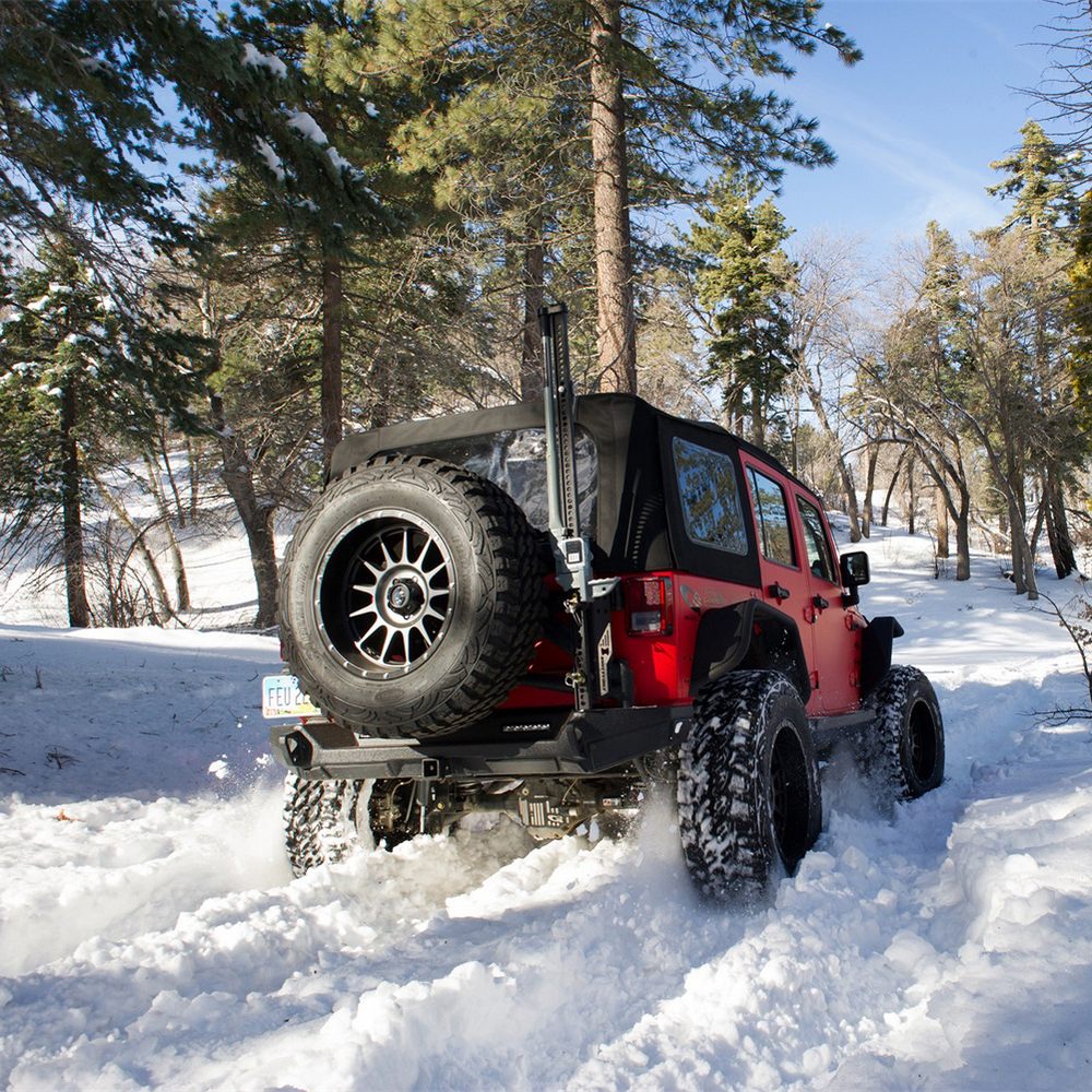 0718-Wrangler-Jk-4Dr-Bowless-Combo-Top-WTinted-Windows-WNo-Upper-Doors;-Prot3k-Black