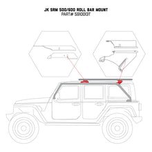 Load image into Gallery viewer, 0718-Wrangler-Jk-Mounts-To-Roof-And-Roll-Bars-Black-Mount-Kits