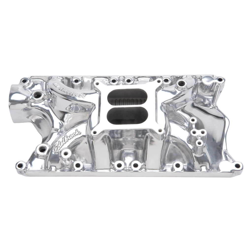 Edelbrock 71811 Performer RPM Small Block Ford 351W Polished Intake Manifold for Select Ford Country Sedan, Ford Country Squire, Ford Custom, Ford Custom 500, Ford Fairlane, Ford Falcon, Ford Galaxie 500, Ford LTD, Ford Mustang, Ford Ranch Wagon, Ford