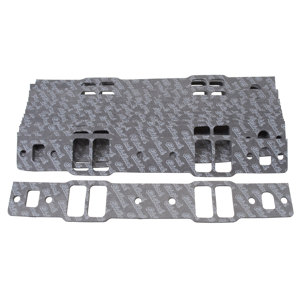 Edelbrock 72078 Edelbrock Intake Manifold Gaskets for SB Chevy Bowtie, .120" thick - 10 Pack