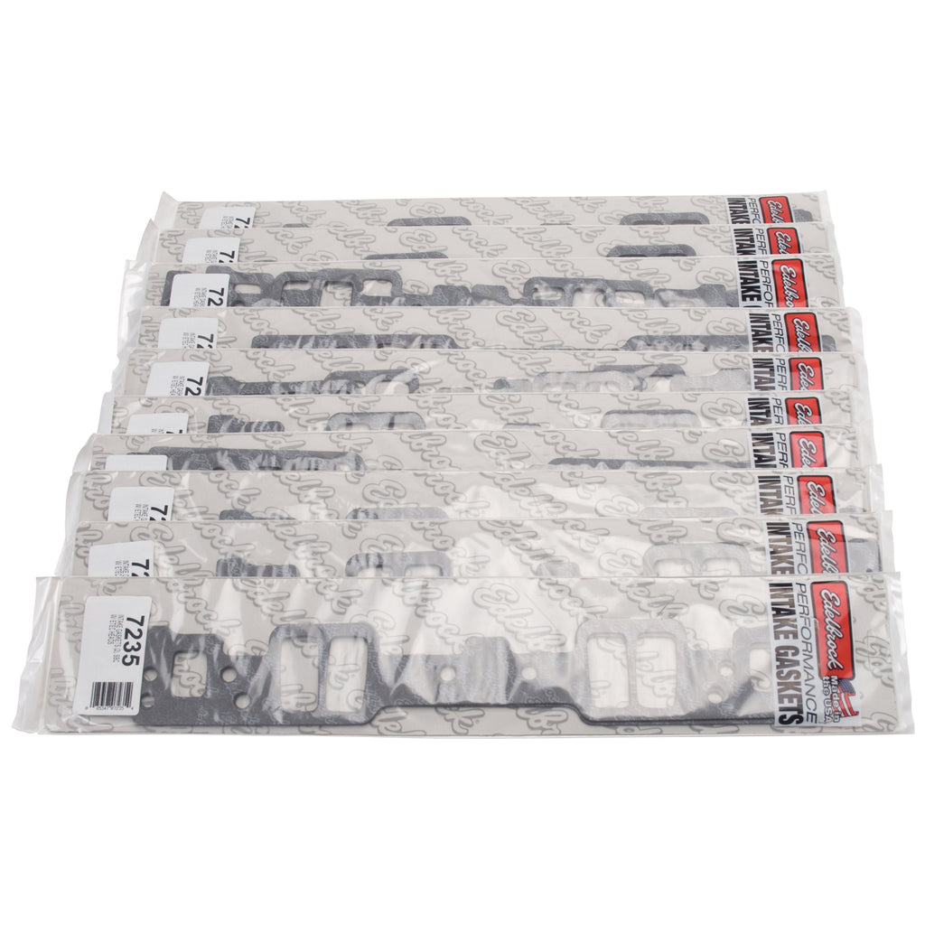 Edelbrock 72358 Intake Manifold Gaskets for E-Tec 170 Small-Block Chevy - 10 Pack for Select Chevrolet C1500, Chevrolet C1500 Suburban, Chevrolet C2500, Chevrolet C2500 Suburban, Chevrolet C3500, Chevrolet Express 1500, Chevrolet Express 2500, Chevrolet