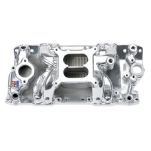 Load image into Gallery viewer, Edelbrock 75011 Performer RPM AIR-Gap Small Block Chevy Polished Intake Manifold for Select Avanti II, Buick Century, Buick LeSabre, Buick Regal, Buick Skylark, Checker Aerobus, Checker Deluxe, Checker Marathon, Checker Taxicab, Chevrolet 3B, Chevrolet