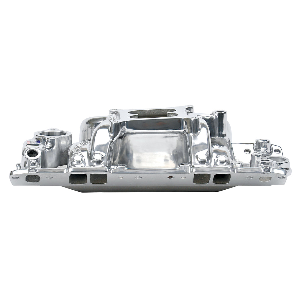 Edelbrock 75011 Performer RPM AIR-Gap Small Block Chevy Polished Intake Manifold for Select Avanti II, Buick Century, Buick LeSabre, Buick Regal, Buick Skylark, Checker Aerobus, Checker Deluxe, Checker Marathon, Checker Taxicab, Chevrolet 3B, Chevrolet