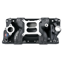 Load image into Gallery viewer, Edelbrock 75013 Performer RPM AIR-Gap Small Block Chevy Black Intake Manifold for Select Avanti II, Buick Century, Buick LeSabre, Buick Regal, Buick Skylark, Checker Aerobus, Checker Deluxe, Checker Marathon, Checker Taxicab, Chevrolet 3B, Chevrolet 3C,