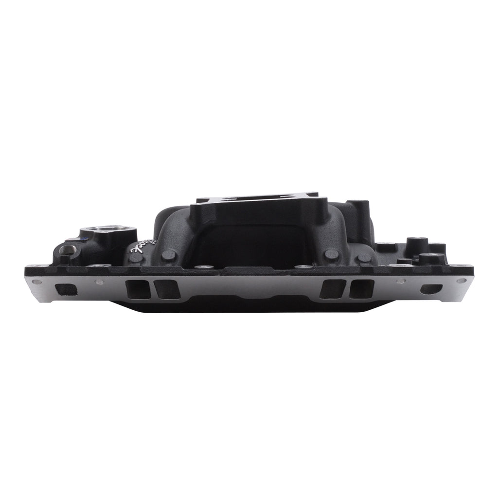 Edelbrock 75163 Performer RPM AIR-GAP Small Block Chevy Vortec Black Intake Manifold