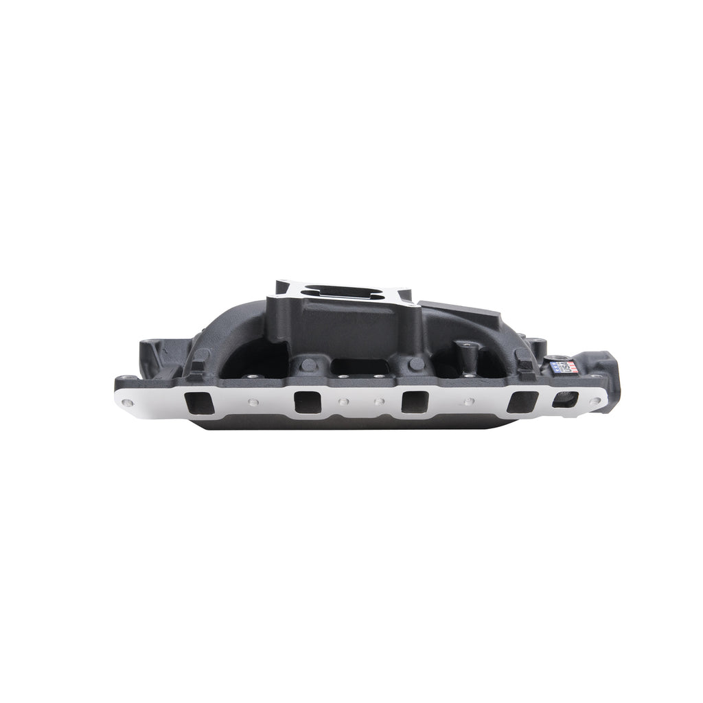 Edelbrock 75213 RPM Air-Gap Small Block Ford 302 Black Intake Manifold for Select AC Shelby Cobra, DeTomaso Mangusta, Ford 300, Ford Bronco, Ford Country Sedan, Ford Country Squire, Ford Custom, Ford Custom 500, Ford E-100 Econoline, Ford E-100 Econoline