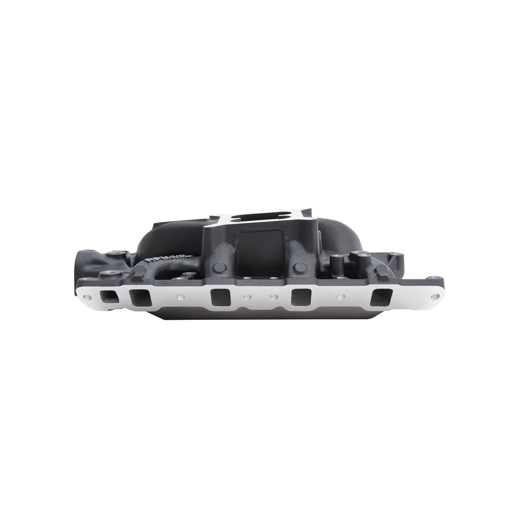 Edelbrock 75213 RPM Air-Gap Small Block Ford 302 Black Intake Manifold for Select AC Shelby Cobra, DeTomaso Mangusta, Ford 300, Ford Bronco, Ford Country Sedan, Ford Country Squire, Ford Custom, Ford Custom 500, Ford E-100 Econoline, Ford E-100 Econoline