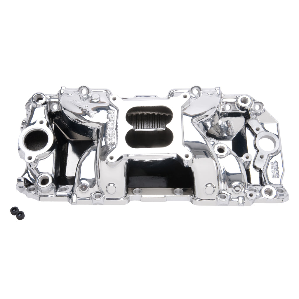 Edelbrock 75624 Engine Intake Manifold for Select Avanti II, Chevrolet Bel Air, Chevrolet Biscayne, Chevrolet Blazer, Chevrolet Brookwood, Chevrolet C10, Chevrolet C10 Pickup, Chevrolet C10 Suburban, Chevrolet C20, Chevrolet C20 Pickup, Chevrolet C20