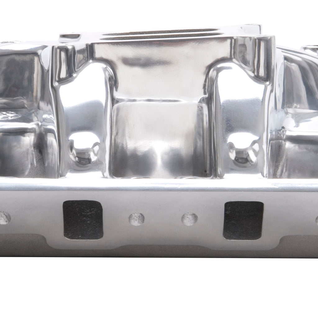 Edelbrock 75811 RPM Air-Gap Small Block Ford Polished Intake Manifold for Select Bricklin SV-1, DeTomaso Pantera, Ford Bronco, Ford Country Sedan, Ford Country Squire, Ford Custom, Ford Custom 500, Ford E-100 Econoline, Ford E-100 Econoline Club Wagon,