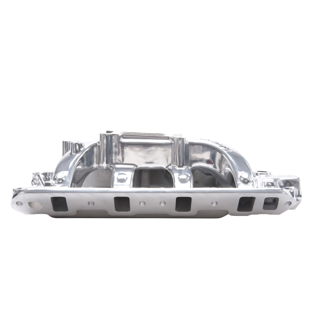 Edelbrock 75811 RPM Air-Gap Small Block Ford Polished Intake Manifold for Select Bricklin SV-1, DeTomaso Pantera, Ford Bronco, Ford Country Sedan, Ford Country Squire, Ford Custom, Ford Custom 500, Ford E-100 Econoline, Ford E-100 Econoline Club Wagon,