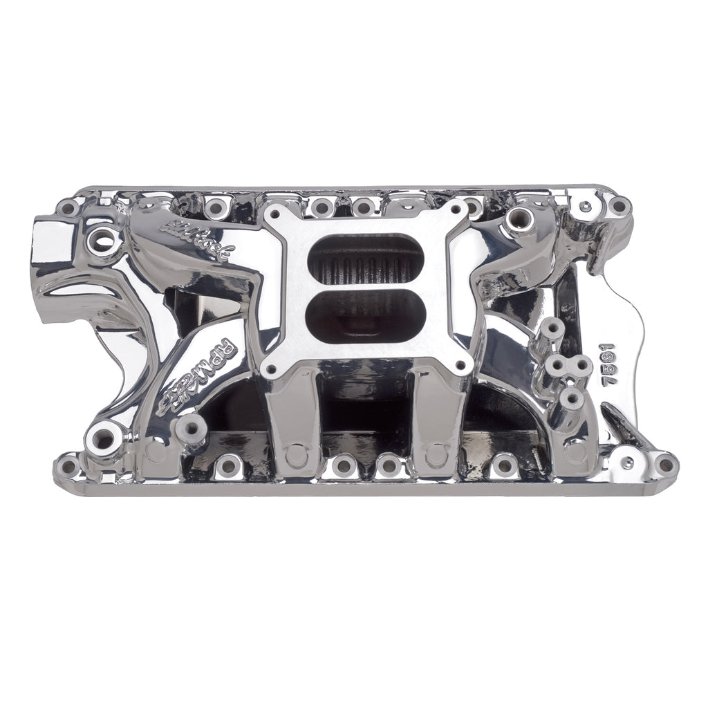 Edelbrock 75814 Engine Intake Manifold for Select Bricklin SV-1, DeTomaso Pantera, Ford Bronco, Ford Country Sedan, Ford Country Squire, Ford Custom, Ford Custom 500, Ford E-100 Econoline, Ford E-100 Econoline Club Wagon, Ford E-150 Econoline, Ford E-150