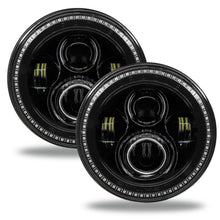Load image into Gallery viewer, 07C-Wrangler-7In-High-Powered-Led-Headlightsblack-Bezeldynamic-Colorshift