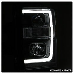 08-10-Ford-F-250-Projector-Headlights-V2---Light-Bar-Drl-Led---Black-Pro-Yd-Fs08v2-Lb-Bk
