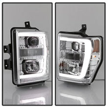 Load image into Gallery viewer, 08-10-Ford-F-250-Super-Duty-V2-Light-Bar-Drl-Projector-Headlights---Chrm-(Pro-Yd-Fs08v2-Lb-C)