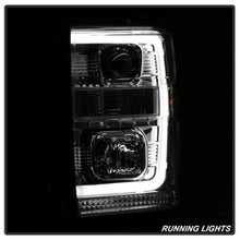 Load image into Gallery viewer, 08-10-Ford-F-250-Super-Duty-V2-Light-Bar-Drl-Projector-Headlights---Chrm-(Pro-Yd-Fs08v2-Lb-C)