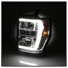 Load image into Gallery viewer, 08-10-Ford-F-250-Super-Duty-V2-Light-Bar-Drl-Projector-Headlights---Chrm-(Pro-Yd-Fs08v2-Lb-C)