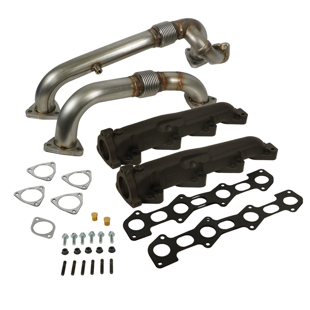08-10-Ford-F-250F-350F-450F-550-Powerstroke-6.4L-Up-Pipes-Kit-WManifold-Set
