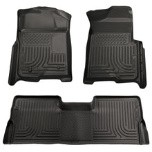 Load image into Gallery viewer, 08-10-Ford-Sd-Super-Cab-Weatherbeater-Combo-Black-Floor-Liners-(WO-Manual-Trans-Case)
