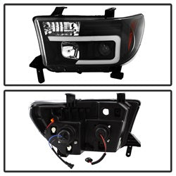 08-13-Toyota-Sequoia-Projector-Headlights---Light-Bar-Drl---Black-Pro-Yd-Ttu07v2-Lb-Bk