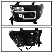 Load image into Gallery viewer, 08-13-Toyota-Sequoia-Projector-Headlights---Light-Bar-Drl---Black-Pro-Yd-Ttu07v2-Lb-Bk