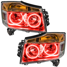 Load image into Gallery viewer, 08-15-Nissan-Armada-Pre-Assembled-Led-Halo-Headlights--Red