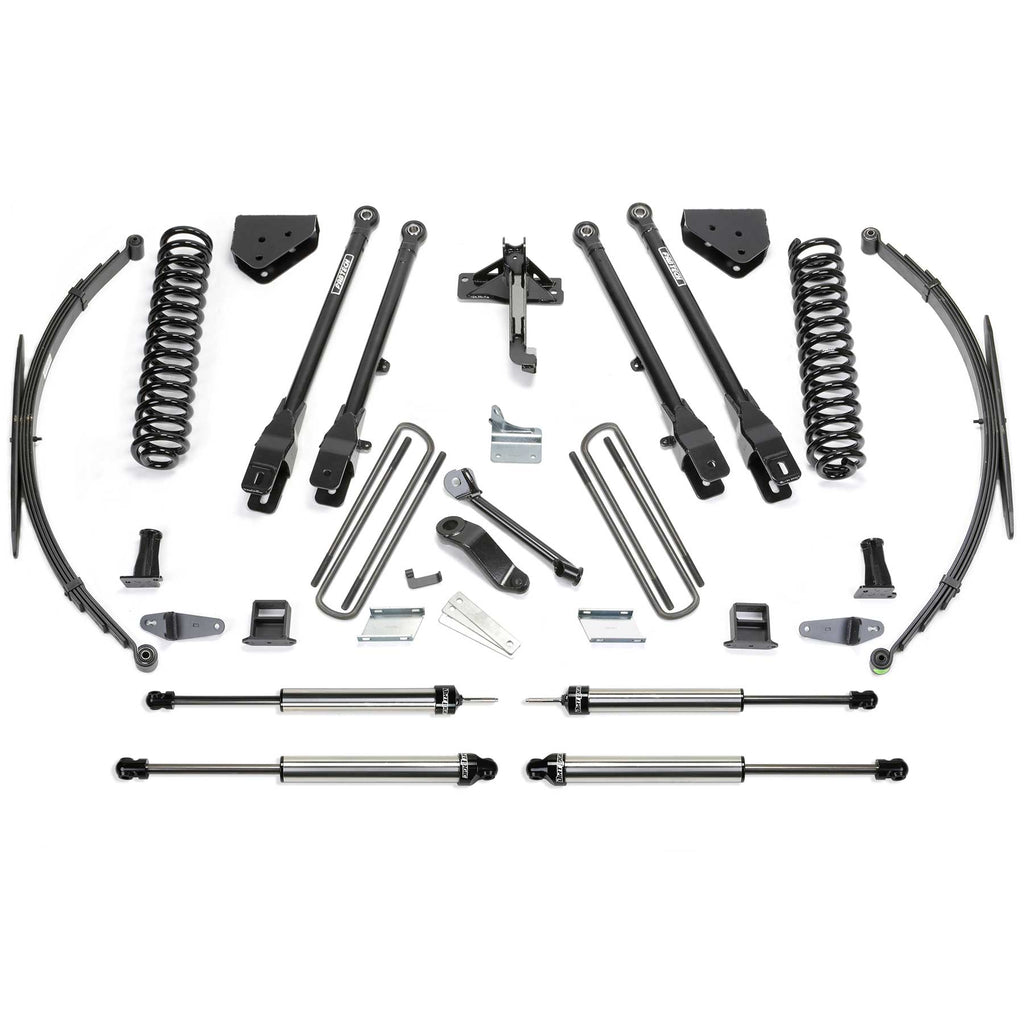 08-16-Ford-F250350-4Wd-8In-4Link-Sys-WCoils--Rr-Lf-Sprngs--Dlss-Shks