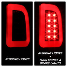 Load image into Gallery viewer, 08-16-Ford-Super-Duty-F-250-V3-Light-Bar-Led-Tail-Lights---Blk-Smoke-Alt-Yd-Fs07v3-Lbled-Bsm