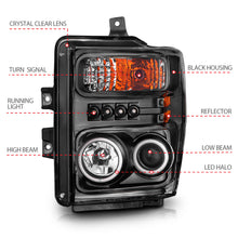 Load image into Gallery viewer, 0810-F250F350F450-Sd-Headlights-Black-Projectors-WHalos(Ccfl)DrivePass