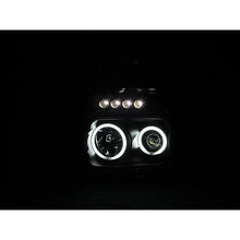 Load image into Gallery viewer, 0810-F250F350F450-Sd-Headlights-Black-Projectors-WHalos(Ccfl)DrivePass