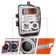 Load image into Gallery viewer, 0810-F250F350F450-Sd-Headlights-Chrome-Projectors-WHalos(Ccfl)DrivePass