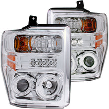 Load image into Gallery viewer, 0810-F250F350F450-Sd-Headlights-Chrome-Projectors-WHalos(Ccfl)DrivePass